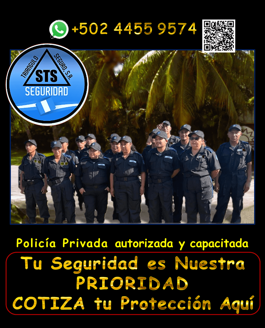 Te ofrecemos PROTECCIÓN en tu propiedad en areas como, seguridad para puestos fijos, garitas, guardaespaldas, custodios, anfitriones y más, en toda Guatemala. Nuestro personal está debidamente equipado y cumple con todas las regulaciones de la DIGESSP y DIGECAM. Garantizamos una respuesta rápida gracias a nuestros vehículos y equipos de radiocomunicación. ¡Llámanos ahora y obtén una asesoría personalizada! WhatsApp: +502 4455 9574. #trianguloseguro #ANFITRIONES #custodios #ENADE2025 #GuardiasPrivados #seguridad #GUARDIAS #vigilantes #guardaespaldas #Sistemadealarma #vigilantedeseguridad #SeguridadVial #SeguridadPrivada #policía24h #SEGURIDADVIP #DIGESSP #serviciosdeseguridad #GUARDIASDESEGURIDAD #vigilanciaprivada #seguridadparaempresas #escolta #costodeserviciosdeseguridad #mejoresempresasdeseguridad #serviciosdeseguridadprivadacercademi #PROTECCIÓNEJECUTIVA #AgenciaDeSeguridad #monitores #custodiadevehiculos #cuántocuestaunserviciodecustodiaprivada