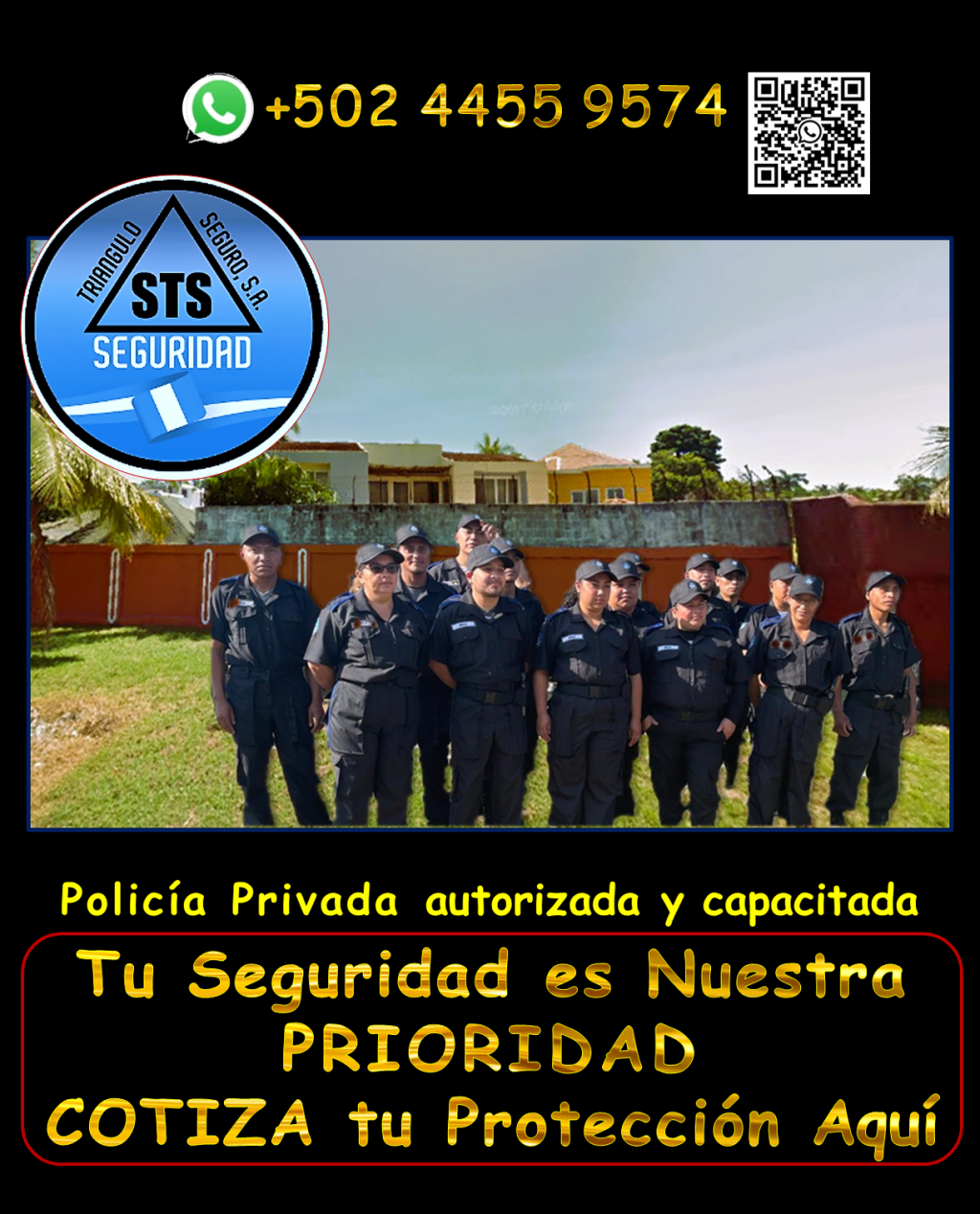 Te ofrecemos PROTECCIÓN en tu propiedad en areas como, seguridad para puestos fijos, garitas, guardaespaldas, custodios, anfitriones y más, en toda Guatemala. Nuestro personal está debidamente equipado y cumple con todas las regulaciones de la DIGESSP y DIGECAM. Garantizamos una respuesta rápida gracias a nuestros vehículos y equipos de radiocomunicación. ¡Llámanos ahora y obtén una asesoría personalizada! WhatsApp: +502 4455 9574. #ANFITRIONES #custodios #ENADE2025 #GuardiasPrivados #seguridad #GUARDIAS #vigilantes #guardaespaldas #Sistemadealarma #vigilantedeseguridad #SeguridadVial #SeguridadPrivada #policía24h #SEGURIDADVIP #DIGESSP #serviciosdeseguridad #GUARDIASDESEGURIDAD #vigilanciaprivada #seguridadparaempresas #escolta #costodeserviciosdeseguridad #mejoresempresasdeseguridad #serviciosdeseguridadprivadacercademi #PROTECCIÓNEJECUTIVA #AgenciaDeSeguridad #monitores #custodiadevehiculos #cuántocuestaunserviciodecustodiaprivada