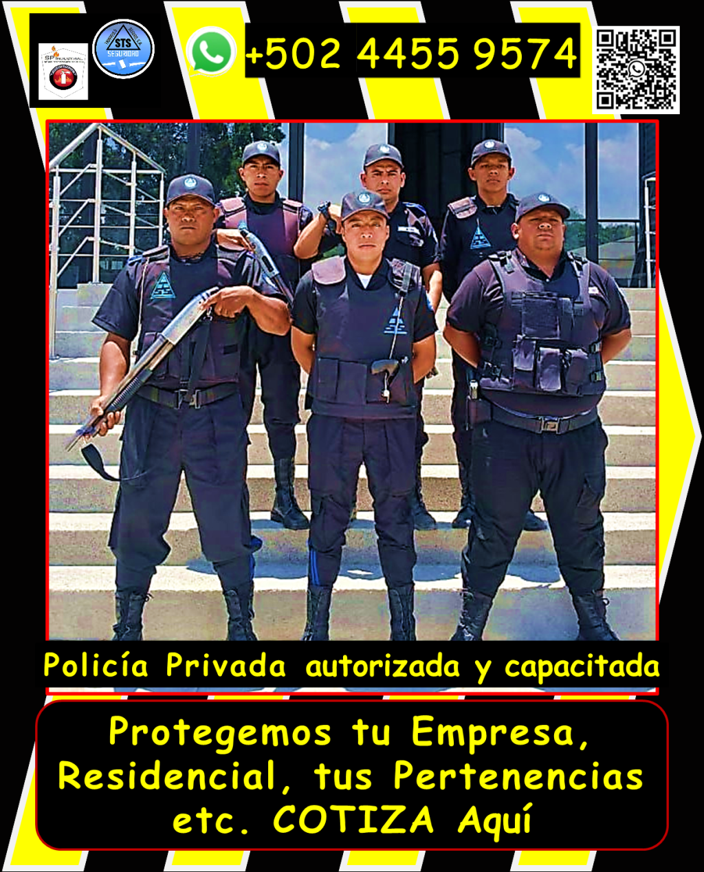 Solicita información sin compromisos, con gusto te respondemos. PROTEGEMOS TU EMPRESA, RESIDENCIAL TUS PERTENENCIAS etc. PIDE AQUI INFORMACIÓN sin compromisos y los agentes de seguridad armados y vigilantes que estás buscando, disponibles las 24 horas, los 365 días del año, para proteger tu patrimonio con la máxima eficiencia. Te ofrecemos PROTECCIÓN en tu propiedad en areas como, seguridad para puestos fijos, garitas, guardaespaldas, custodios, anfitriones y más, en toda Guatemala. Nuestro personal está debidamente equipado y cumple con todas las regulaciones de la DIGESSP y DIGECAM. Garantizamos una respuesta ryápida gracias a nuestros vehículos y equipos de radiocomunicación. ¡Llámanos ahora y obtén una asesoría personalizada! WhatsApp: +502 4455 9574. #ANFITRIONES #custodios #ENADE2025 #GuardiasPrivados #seguridad #GUARDIAS #vigilantes #guardaespaldas #Sistemadealarma #vigilantedeseguridad #SeguridadVial #SeguridadPrivada #policía24h #SEGURIDADVIP #DIGESSP #serviciosdeseguridad #GUARDIASDESEGURIDAD #vigilanciaprivada #seguridadparaempresas #escolta #costodeserviciosdeseguridad #mejoresempresasdeseguridad #serviciosdeseguridadprivadacercademi #PROTECCIÓNEJECUTIVA #AgenciaDeSeguridad #monitores #custodiadevehiculos #cuántocuestaunserviciodecustodiaprivada