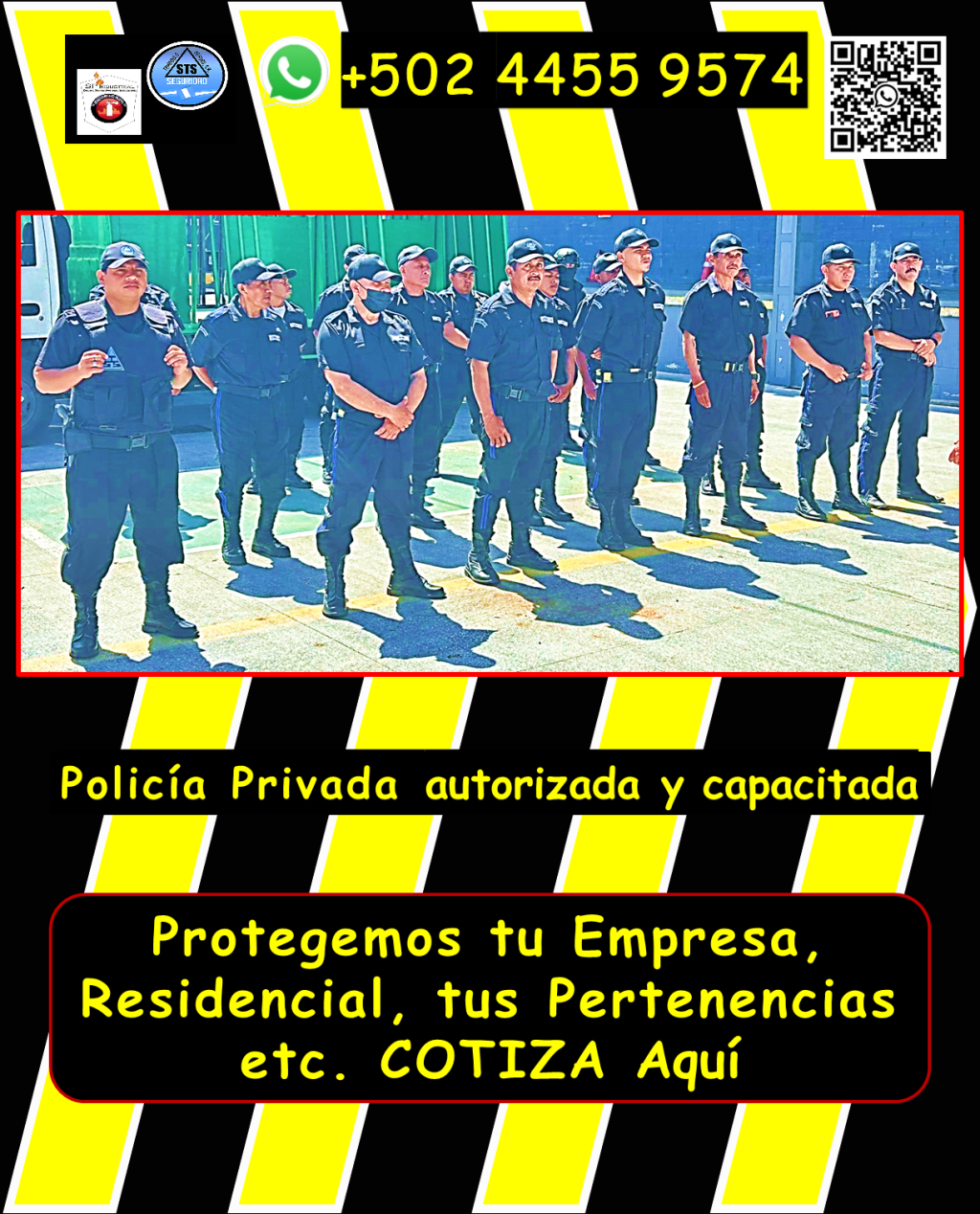 Solicita información sin compromisos, con gusto te respondemos. los agentes de seguridad armados y vigilantes que estás buscando, disponibles las 24 horas, los 365 días del año, para proteger tu patrimonio con la máxima eficiencia. Te ofrecemos PROTECCIÓN en tu propiedad en areas como, seguridad para puestos fijos, garitas, guardaespaldas, custodios, anfitriones y más, en toda Guatemala. Nuestro personal está debidamente equipado y cumple con todas las regulaciones de la DIGESSP y DIGECAM. Garantizamos una respuesta ryápida gracias a nuestros vehículos y equipos de radiocomunicación. ¡Llámanos ahora y obtén una asesoría personalizada! WhatsApp: +502 4455 9574. #ANFITRIONES #custodios #ENADE2025 #GuardiasPrivados #seguridad #GUARDIAS #vigilantes #guardaespaldas #Sistemadealarma #vigilantedeseguridad #SeguridadVial #SeguridadPrivada #policía24h #SEGURIDADVIP #DIGESSP #serviciosdeseguridad #GUARDIASDESEGURIDAD #vigilanciaprivada #seguridadparaempresas #escolta #costodeserviciosdeseguridad #mejoresempresasdeseguridad #serviciosdeseguridadprivadacercademi #PROTECCIÓNEJECUTIVA #AgenciaDeSeguridad #monitores #custodiadevehiculos #cuántocuestaunserviciodecustodiaprivada
